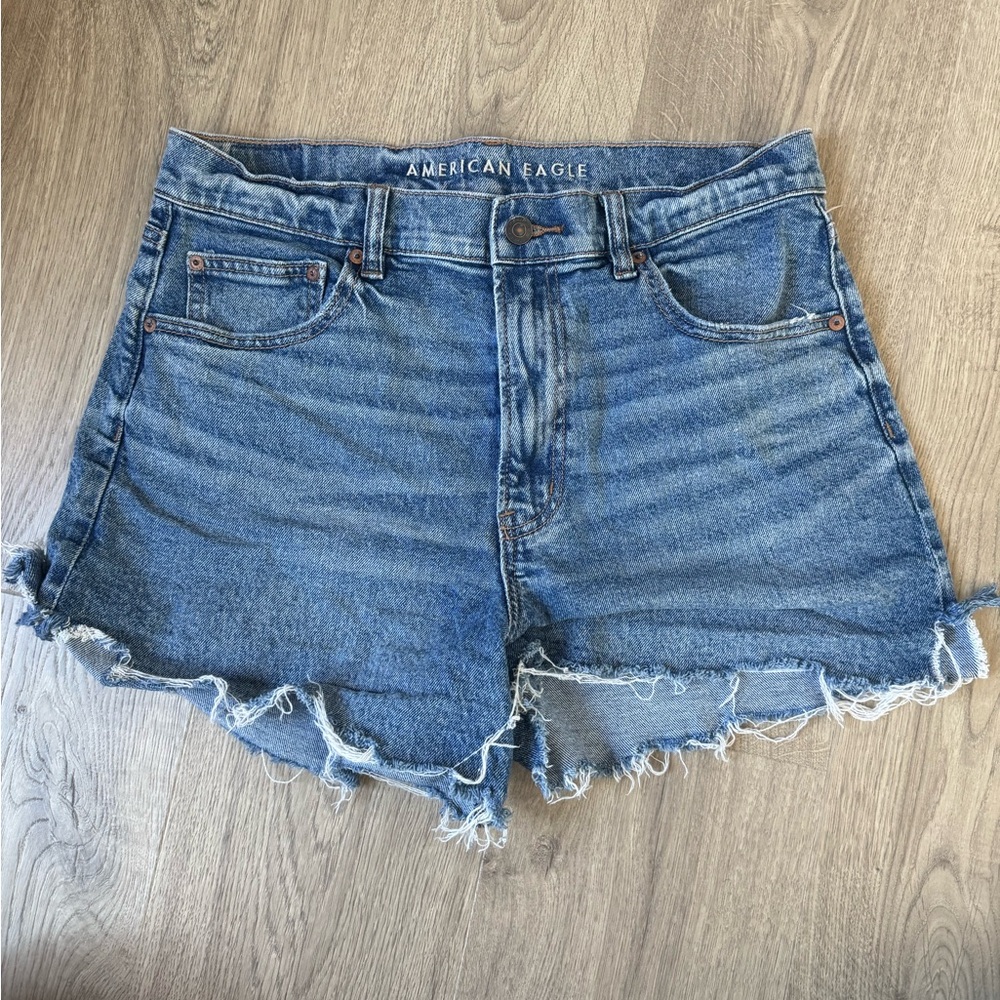 American Eagle Outfitters Distressed Blue Jean Shorts
